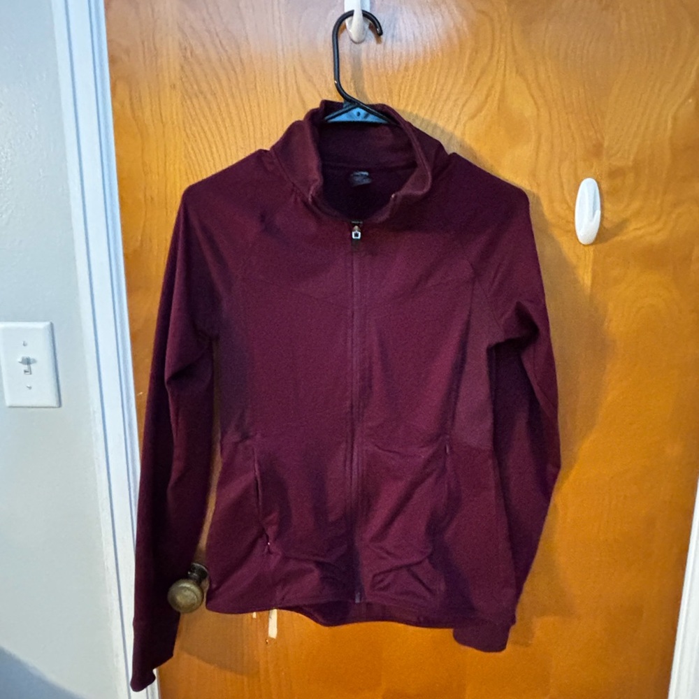 Women's Burgundy Athletic Jacket Small